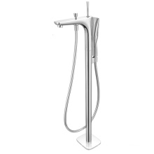 Floor mounted free standing faucet chrome bathtub faucet bath shower mixer